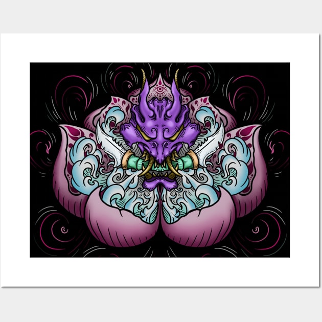 lotus (without glow) Wall Art by Apelseenty